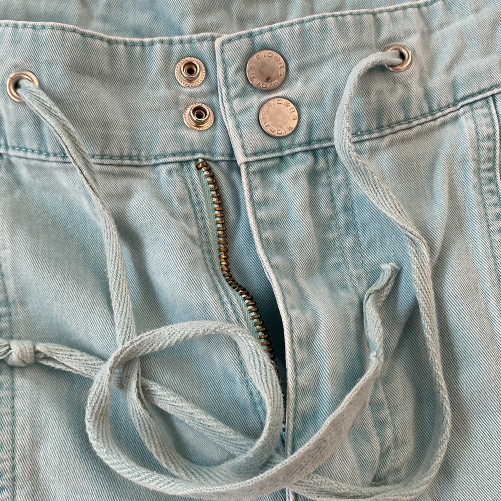 Vintage Riders by Lee drawstring turquoise aqua flat front shorts